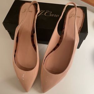 J.Crew slingback patent leather flats